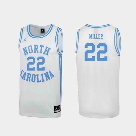 Men North Carolina Tar Heels Walker Miller White March Madness College Basketball Jersey
